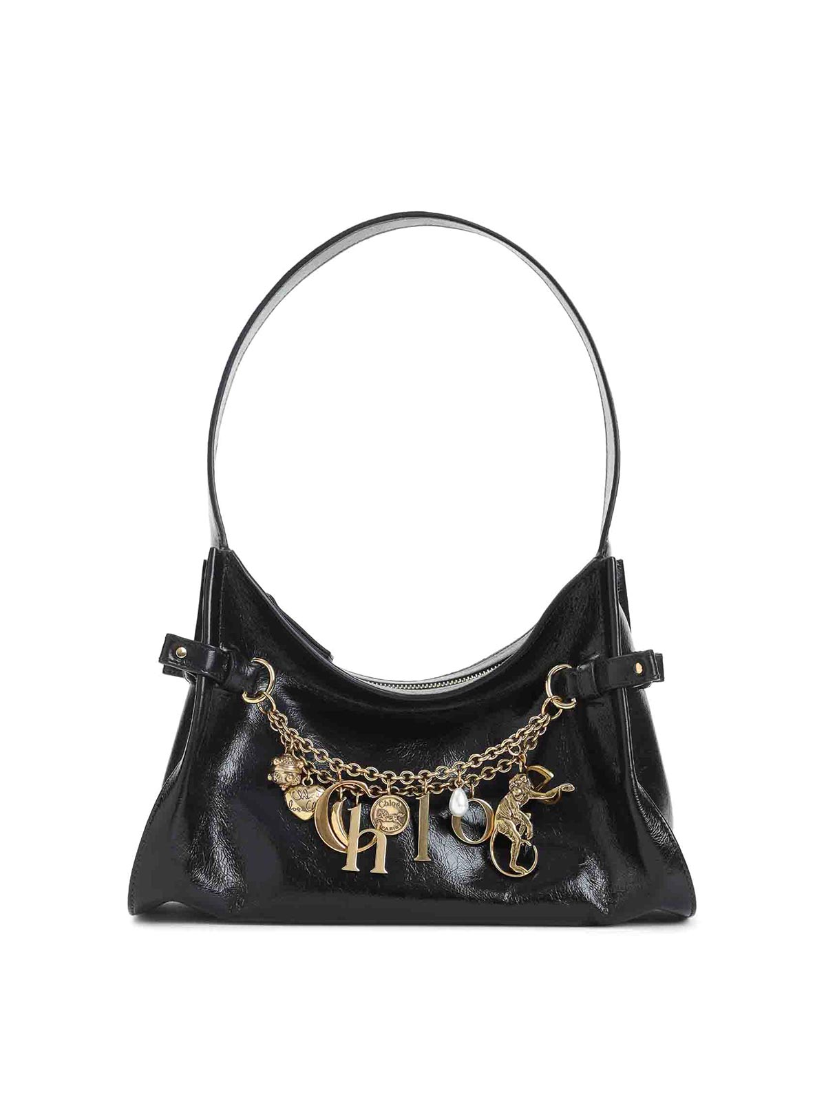 Chloé Charms Shoulder Bag In Black