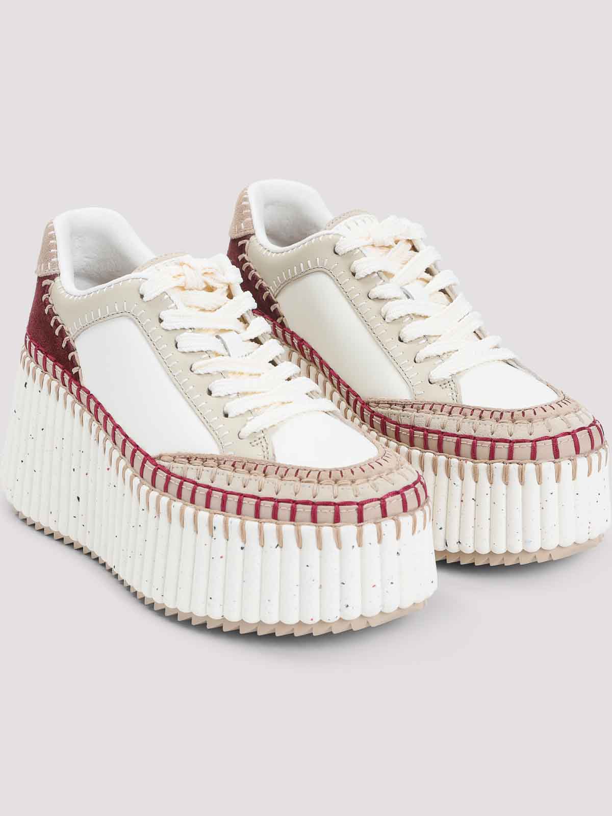 Chloé Nama Sneakers In Neutral