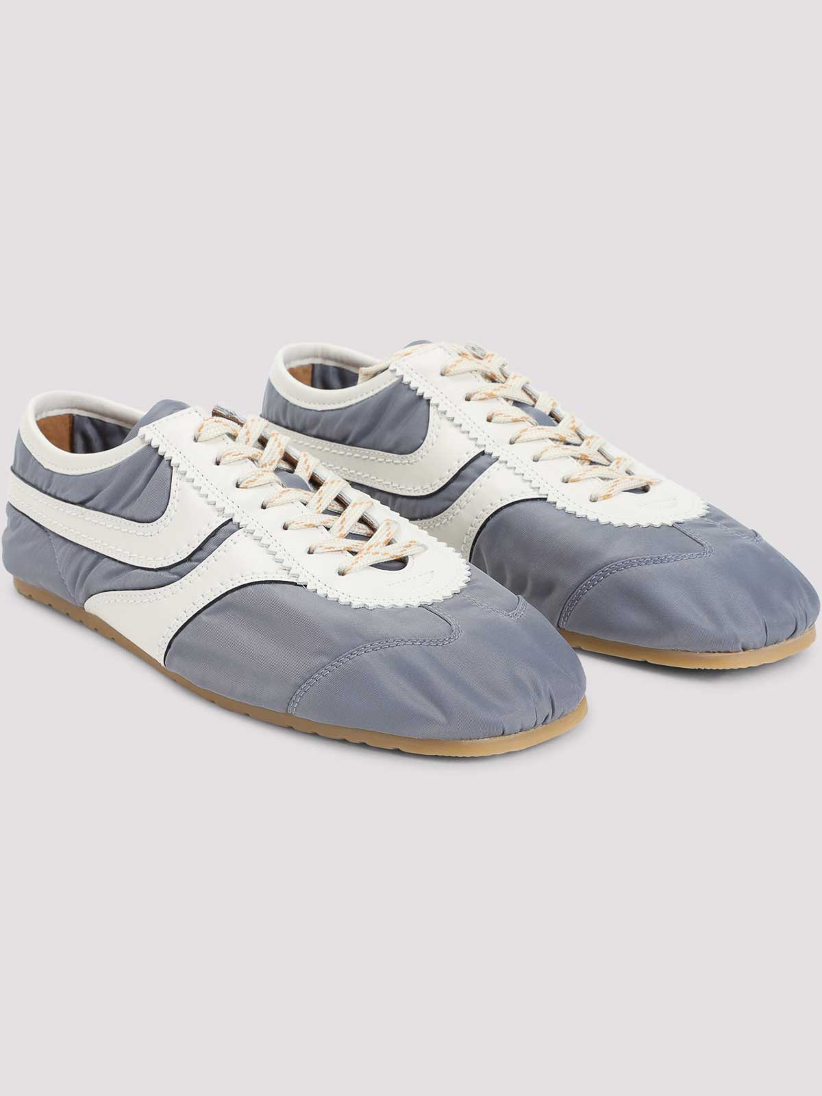 Dries Van Noten Low-profile Blue Sneakers With Contrasting Side Stripes In Blue
