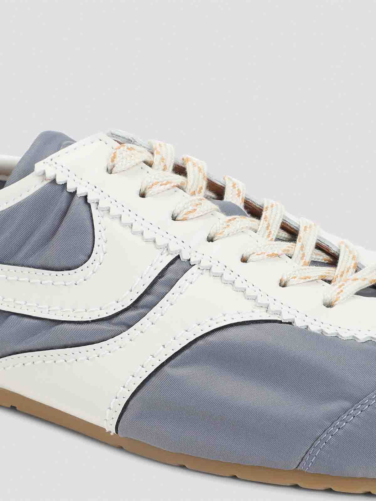 Dries Van Noten Low-profile Blue Sneakers With Contrasting Side Stripes In Blue