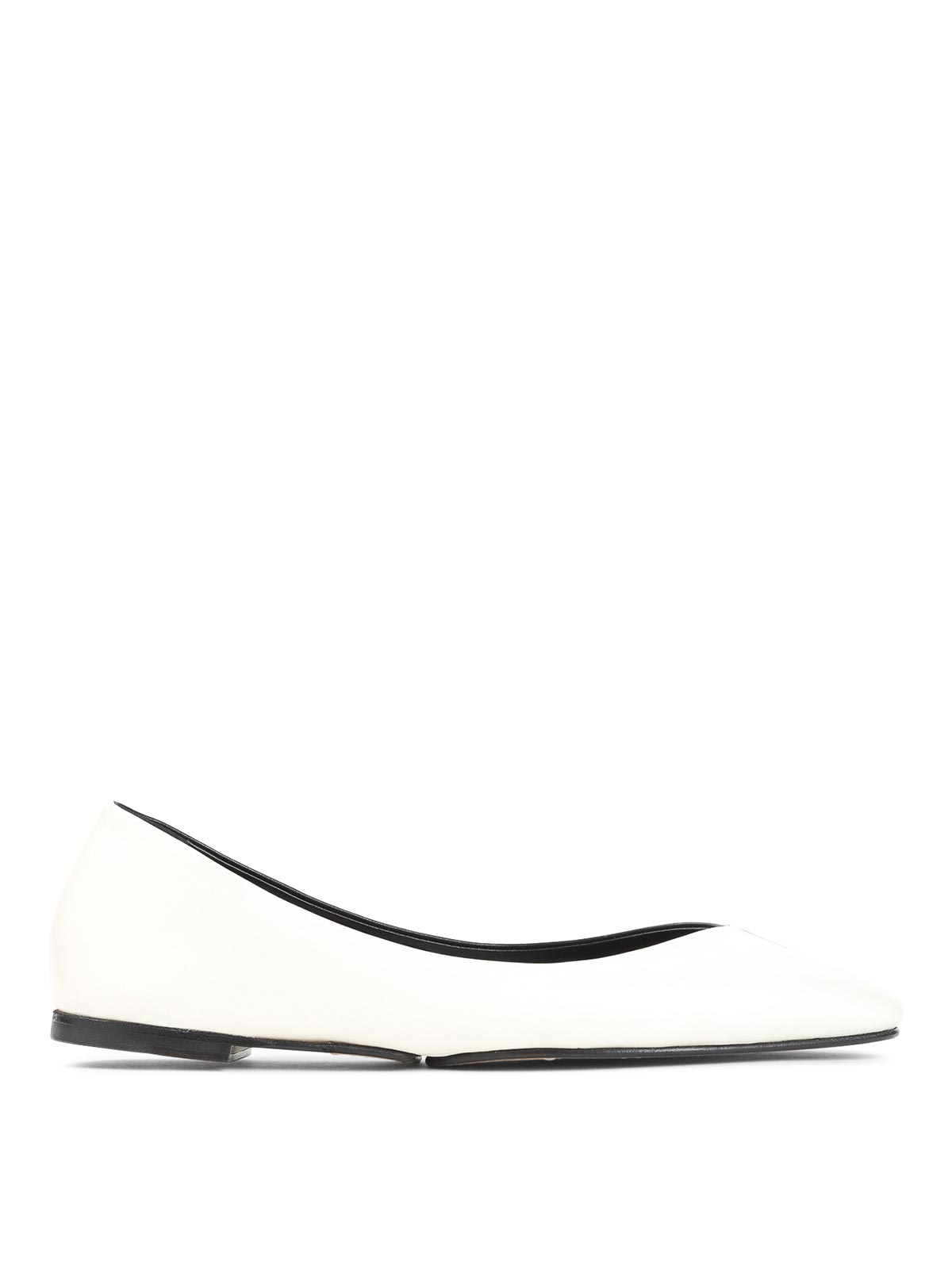 Jacquemus Ovalo Ballerinas In White