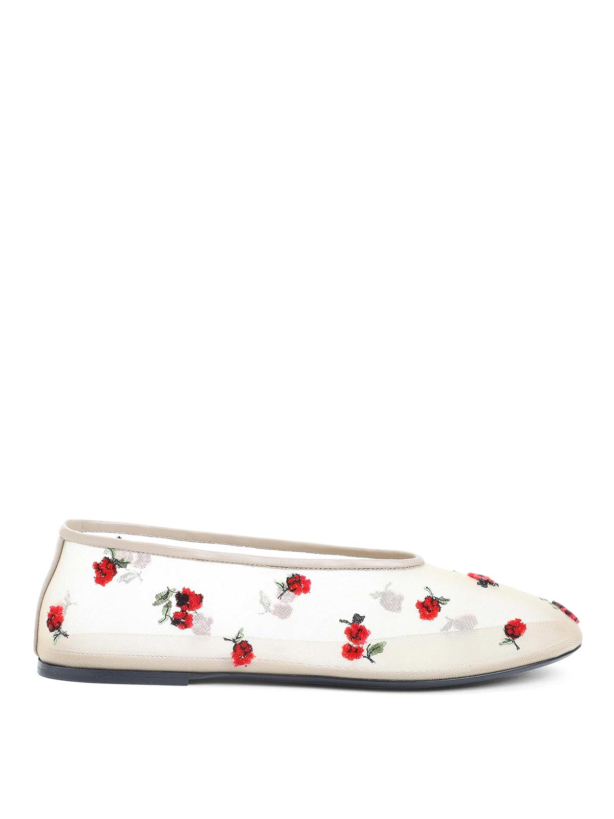 Khaite Marcy Flat Ballerinas In White