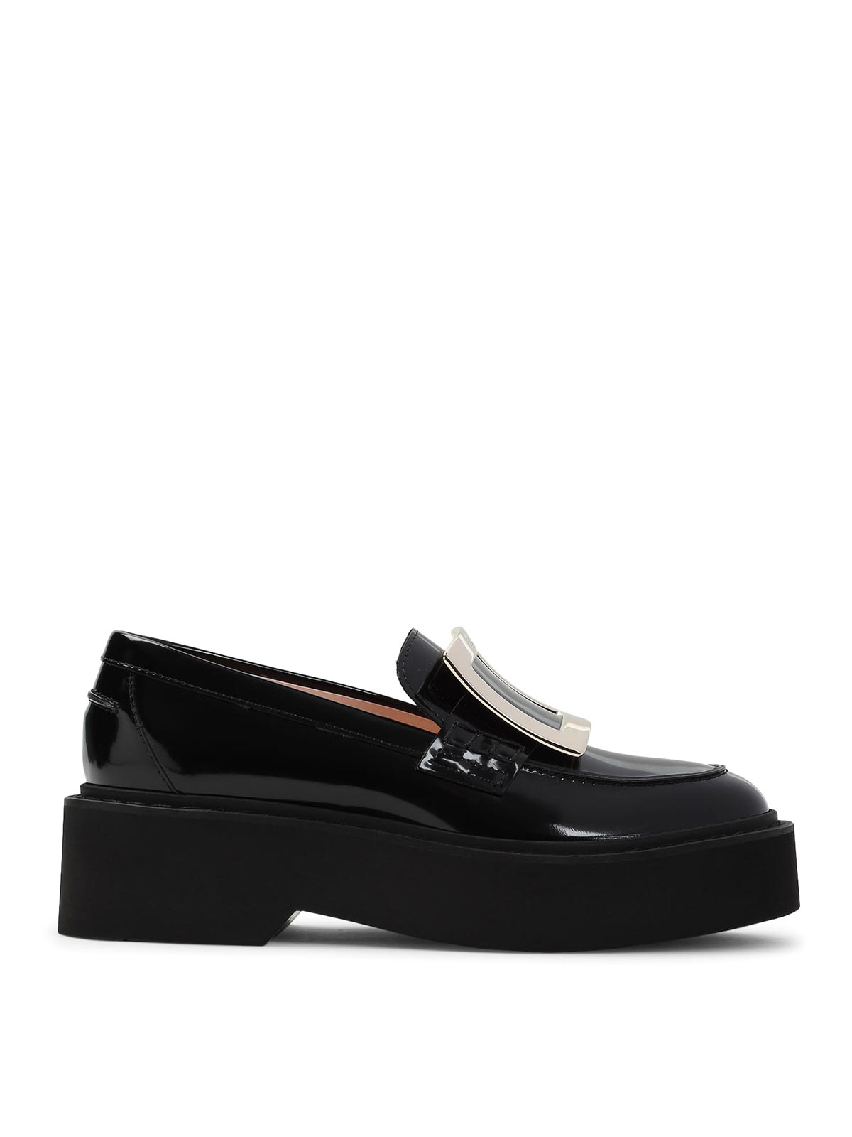 Roger Vivier Rangers High Metal Loafer In Black