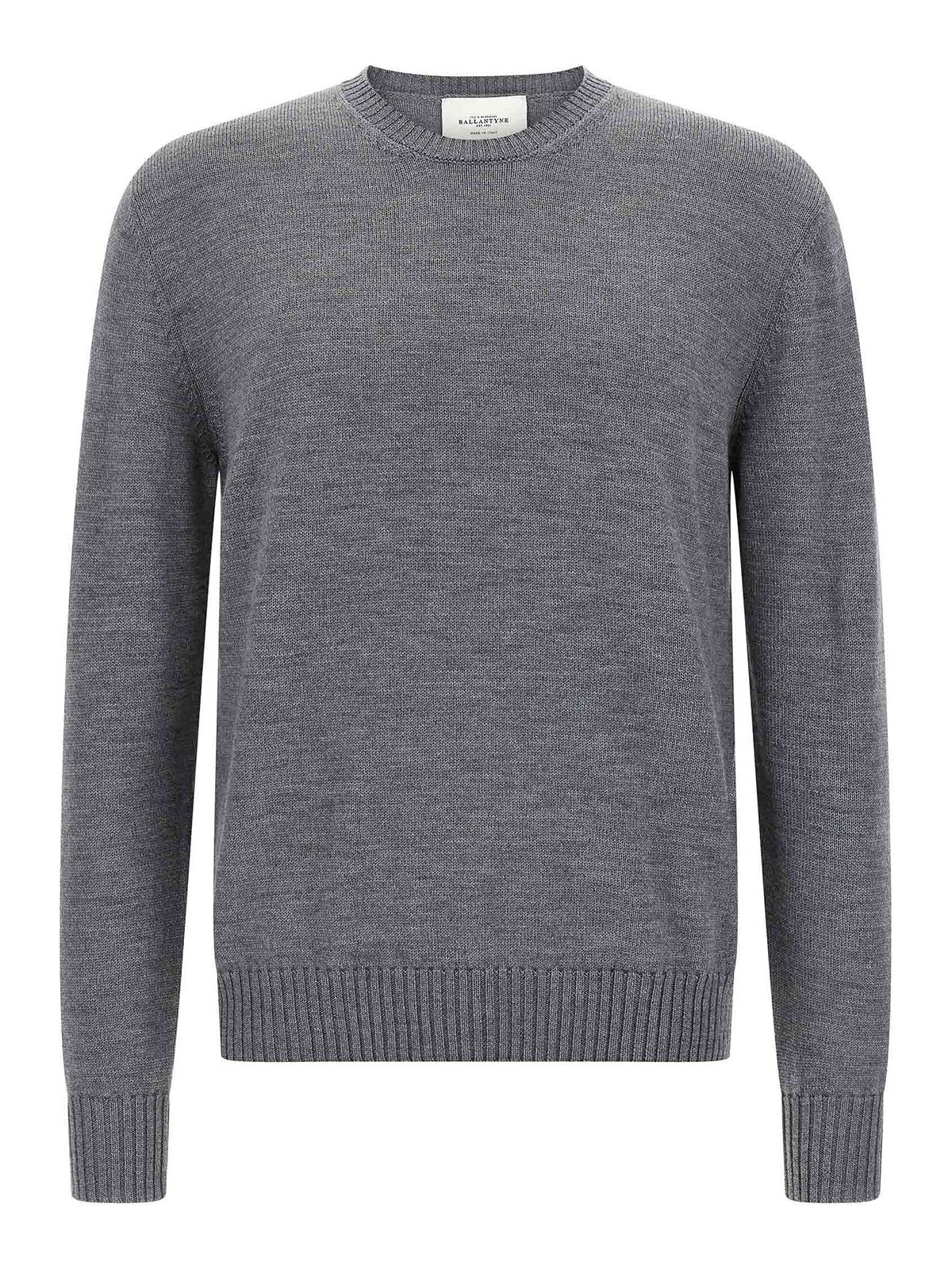 Ballantyne Merino Sweater In Gray