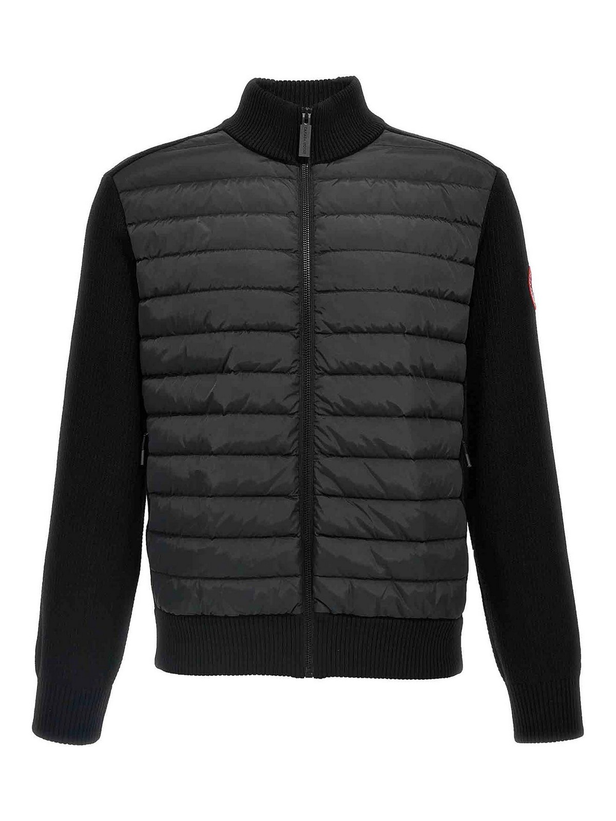 Canada Goose Hybridge Quilted Knit Jacket In Black