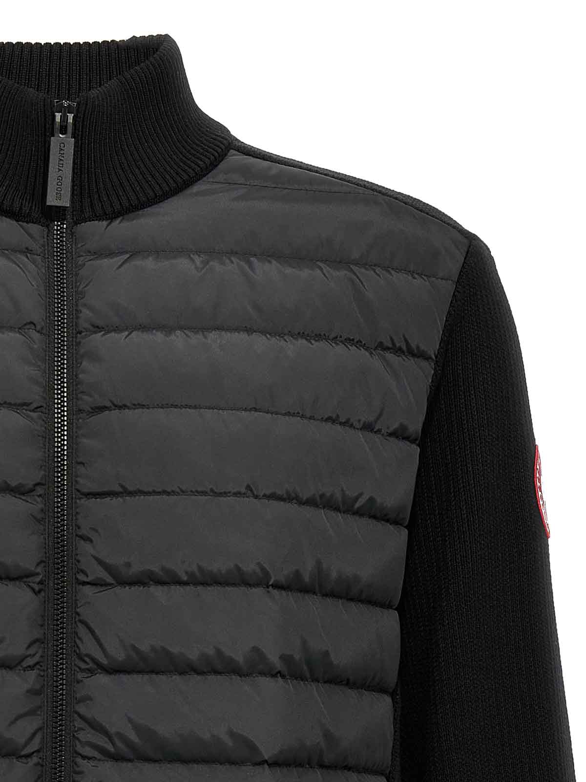 Canada Goose Hybridge Quilted Knit Jacket In Black