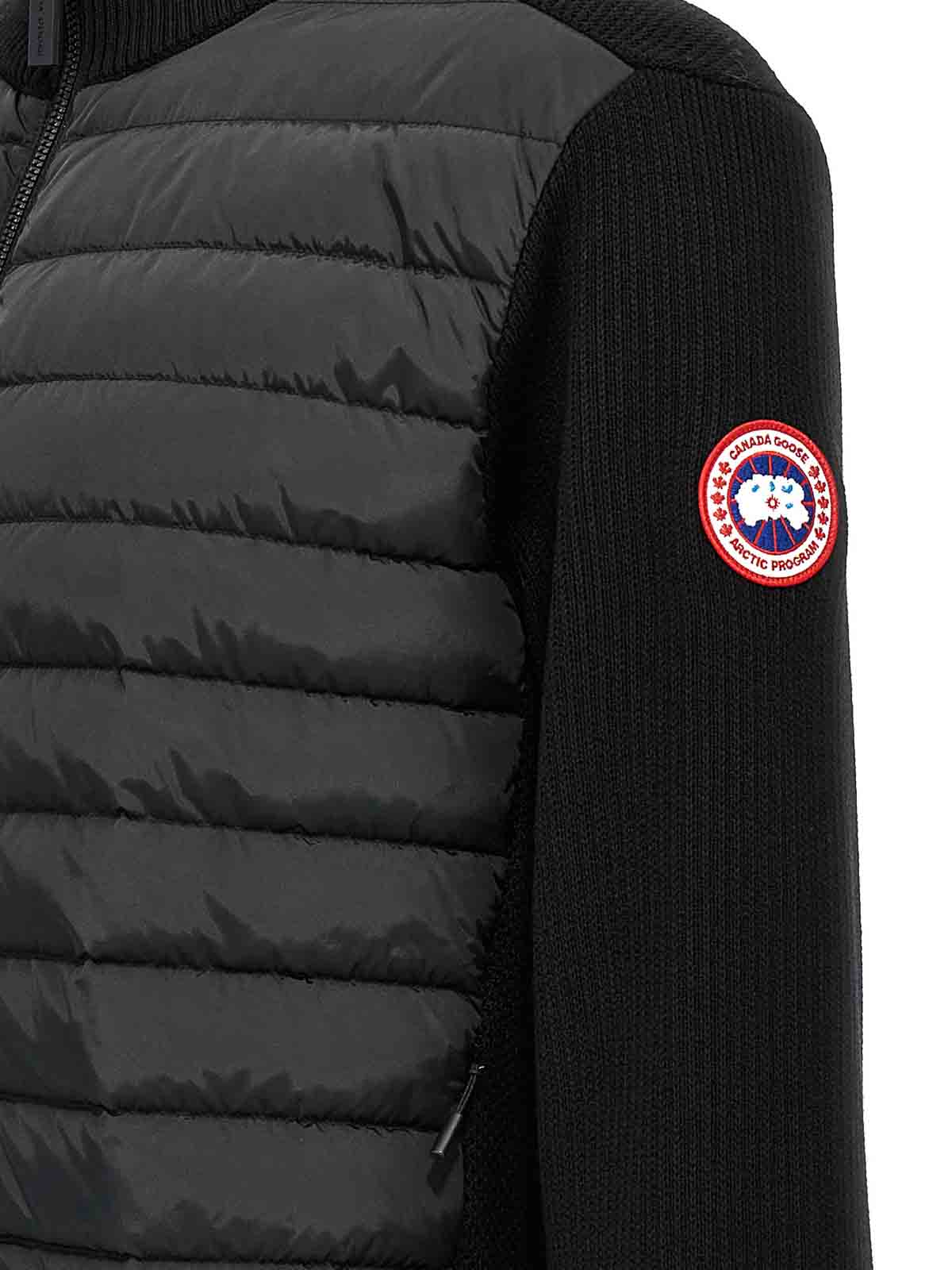 Canada Goose Hybridge Quilted Knit Jacket In Black