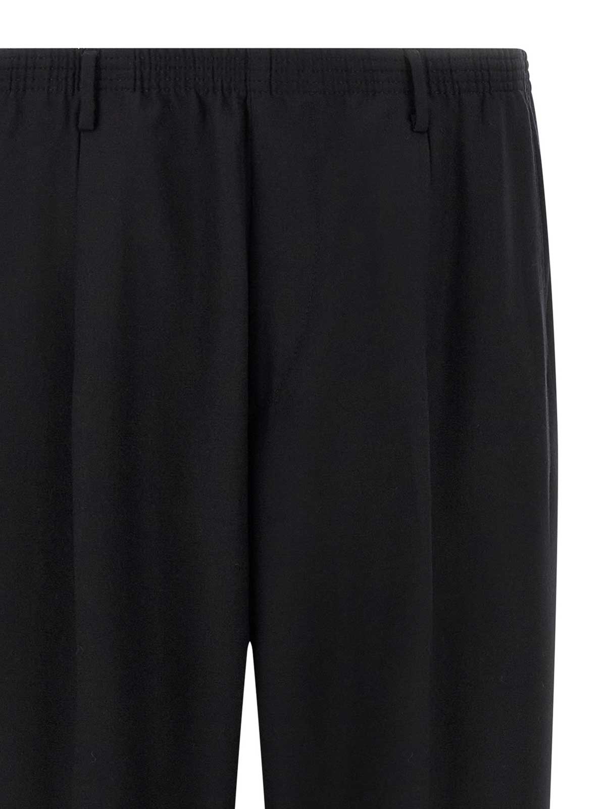 Cellar Door Ezio Elastic-waistband Trousers In Black