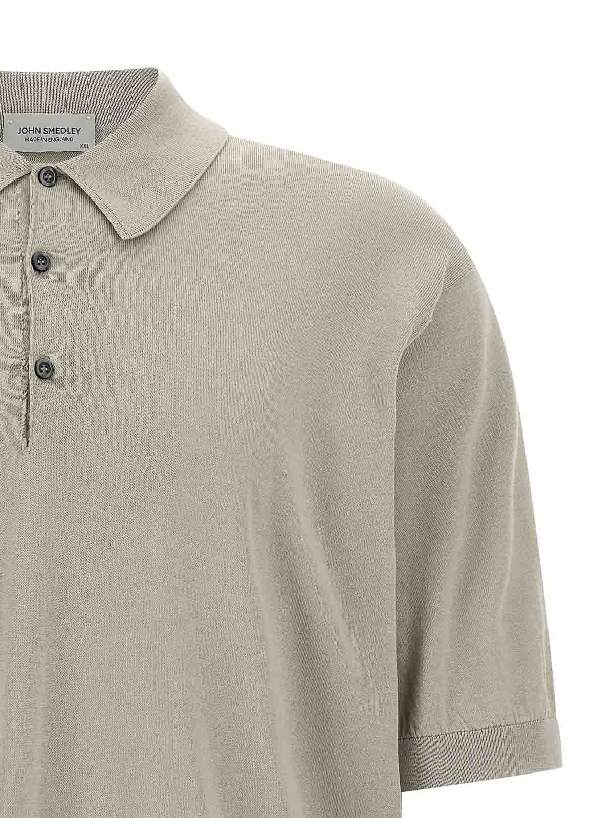 John Smedley Grey Isis Polo Shirt In Gray