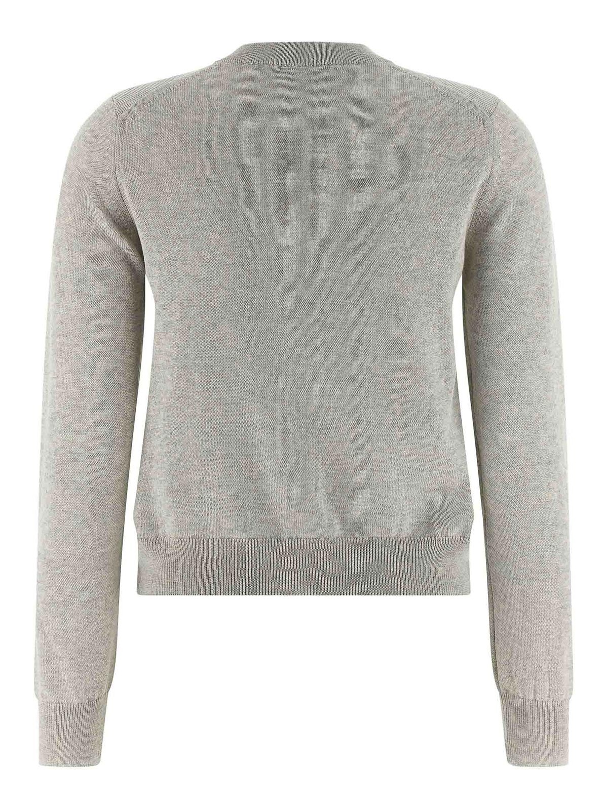 Maison Kitsuné Baby Fox Knitwear Beige In Gray
