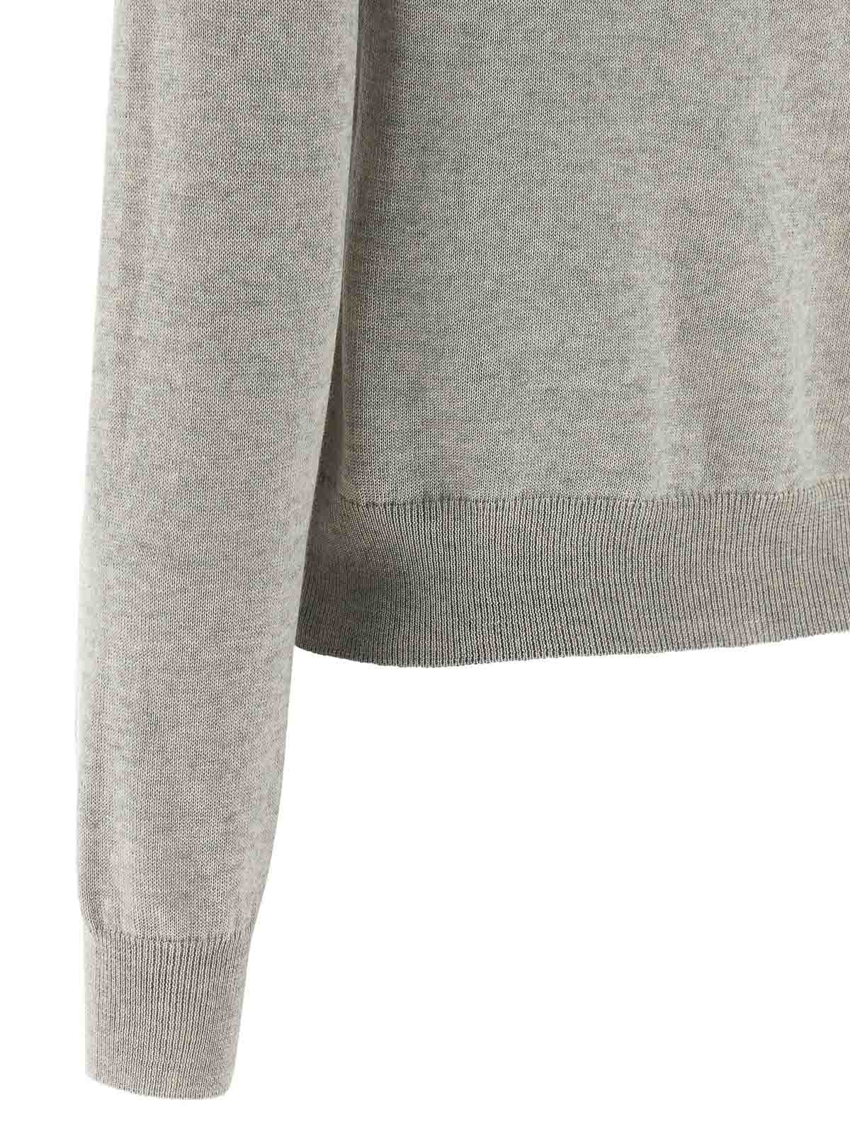 Maison Kitsuné Baby Fox Knitwear Beige In Gray