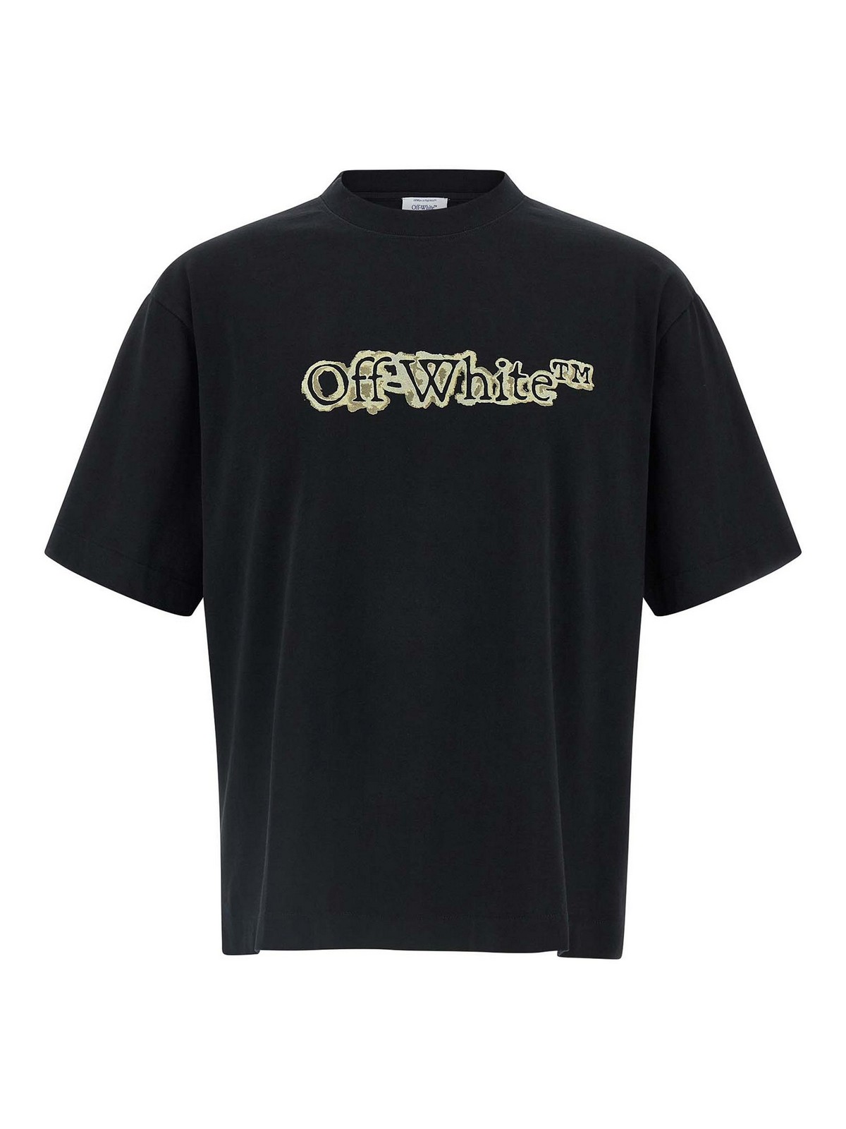 Off-white Cloudy Arrow Cotton Skate T-shirt In Black