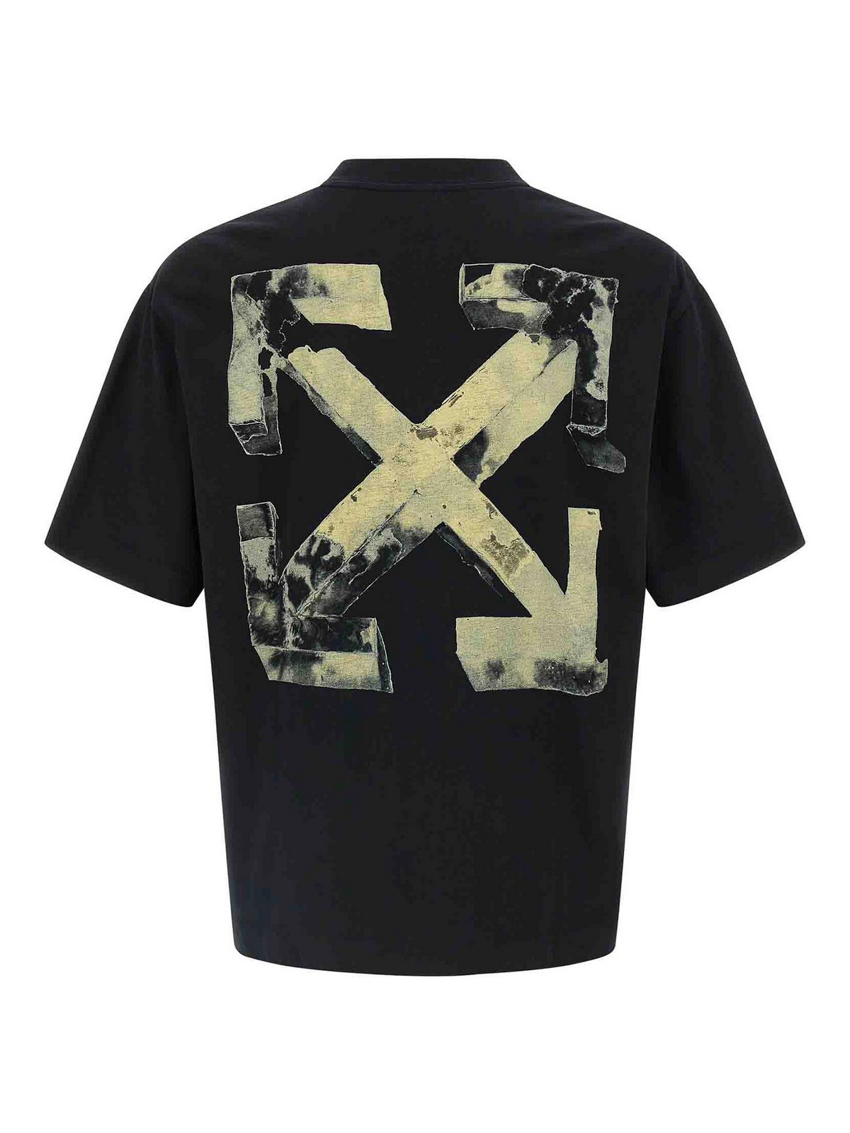 Off-white Cloudy Arrow Cotton Skate T-shirt In Black