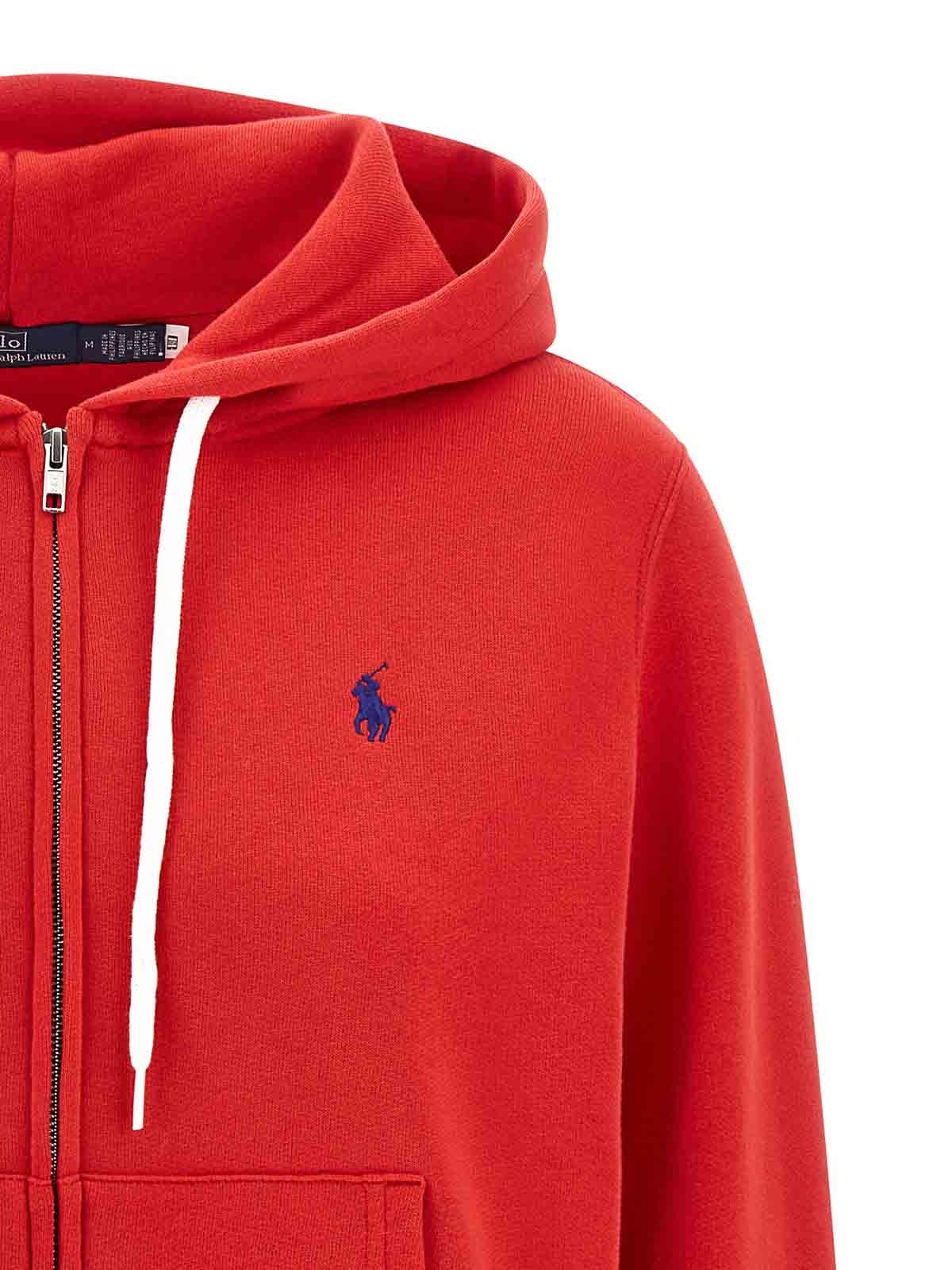 Polo Ralph Lauren Logo Embroidery Hoodie In Red
