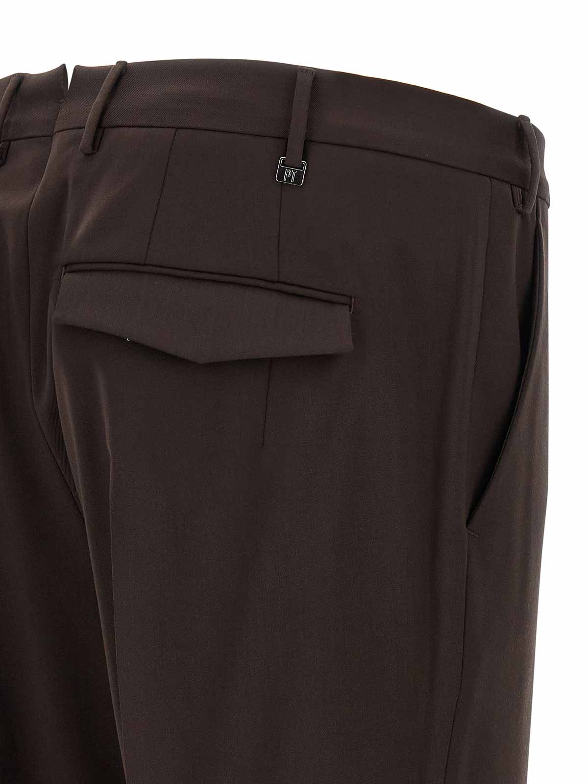 Pt Torino Tailored Trousers In Brown