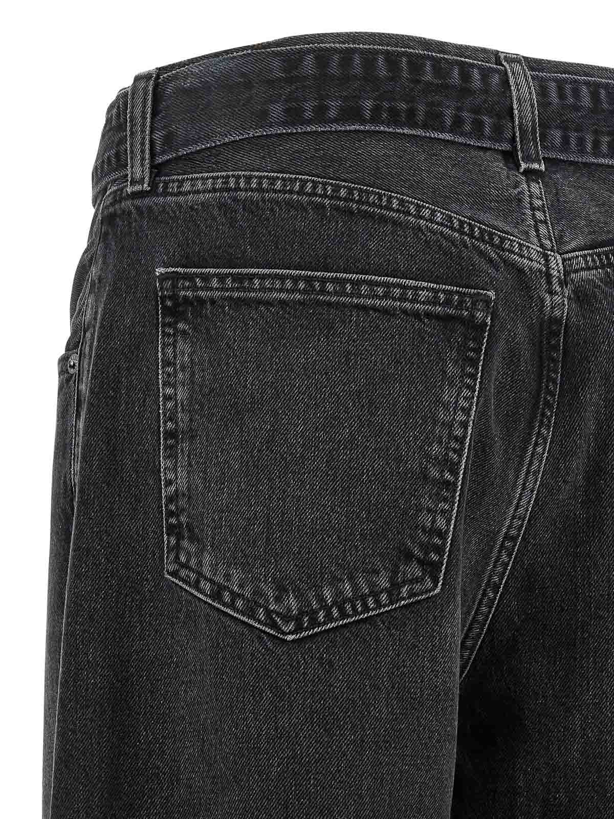 Agolde Jeans Ampio Cuffed Taper In Black