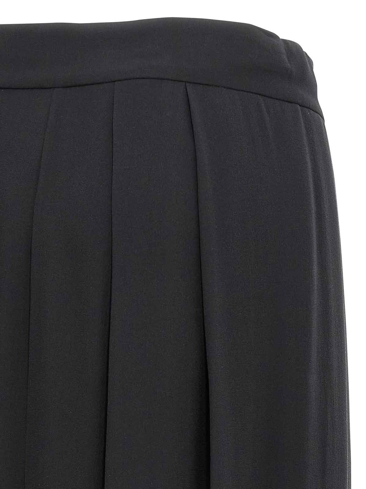 Alberta Ferretti High-waisted Silk Georgette Palazzo Pants With Asymmetrical Back Panel In Black