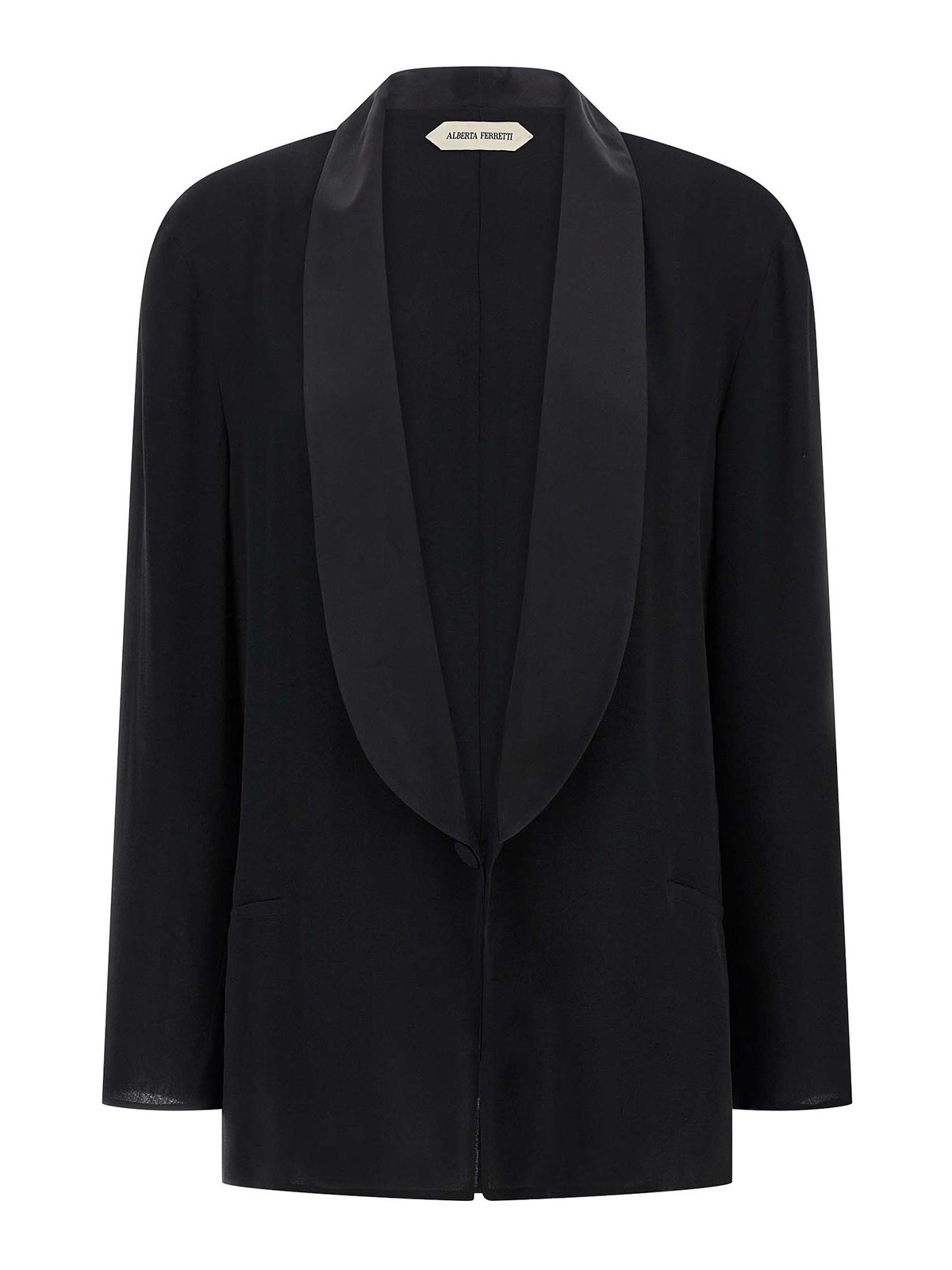 Alberta Ferretti Women Georgette Blazer In Black