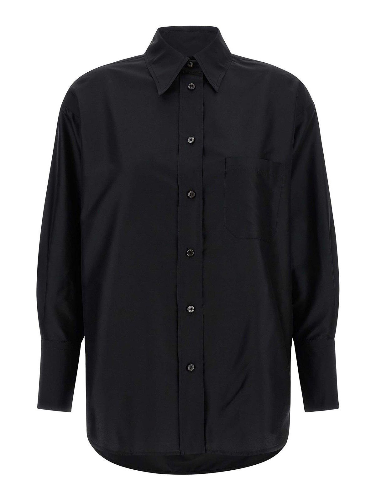 Alberto Biani Silk Shirt In Blue