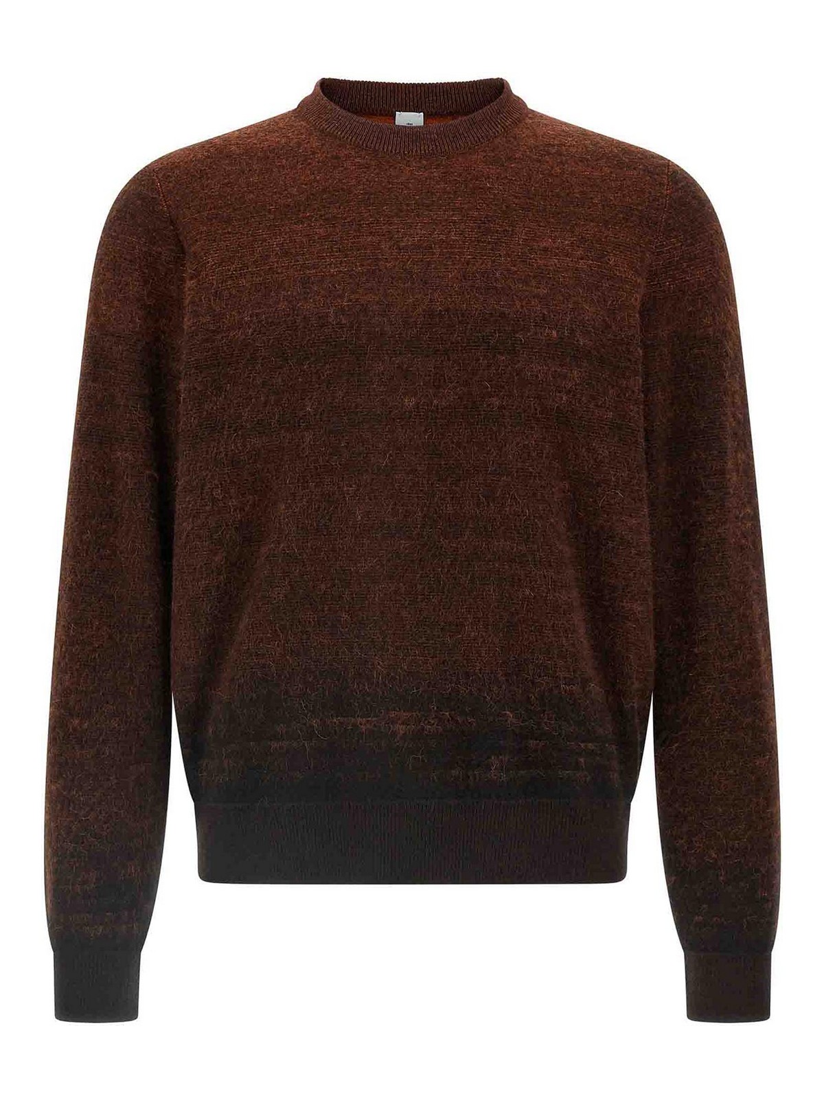 Berluti Ribbed Knit Sweater Textured Fabric In Brown