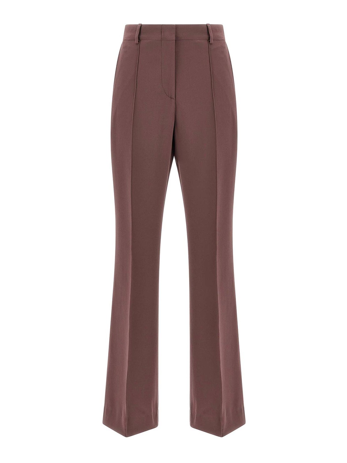Brioni Pink Silk Pants In Burgundy