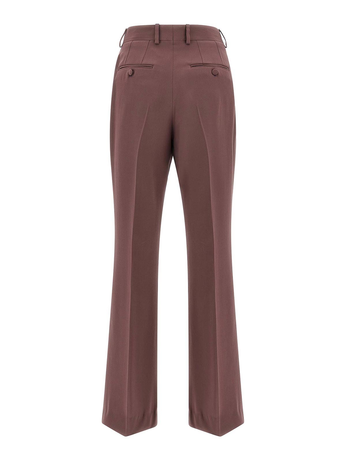 Brioni Pink Silk Pants In Burgundy