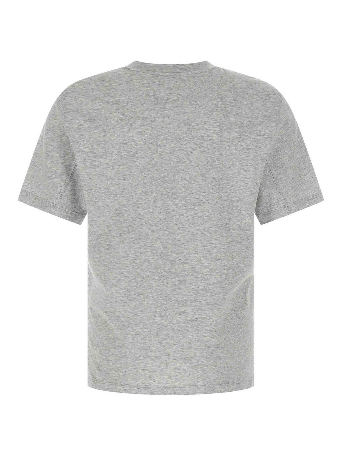 Brunello Cucinelli Layered Crewneck T-shirt Stitch Detailing In Gray