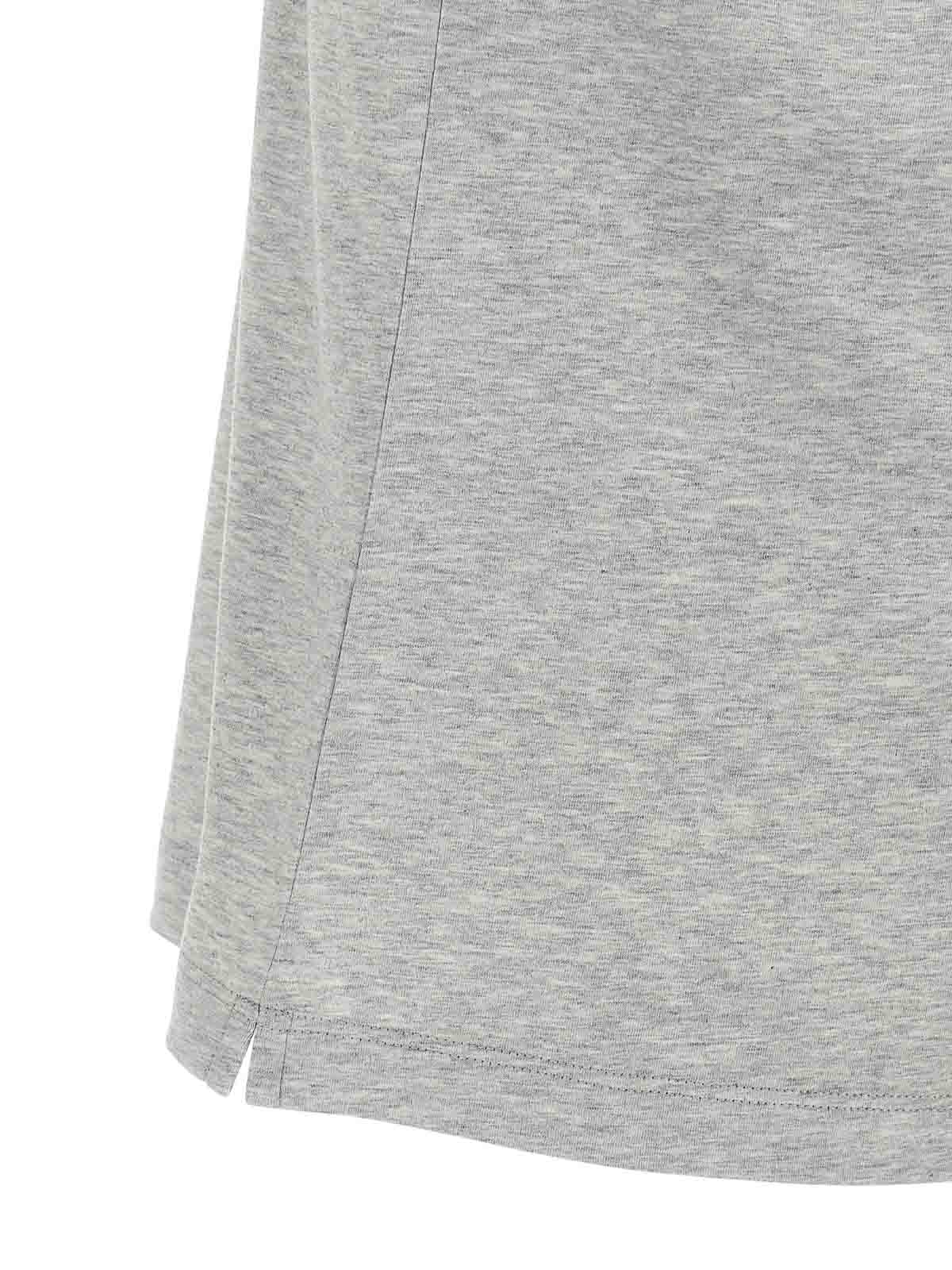 Brunello Cucinelli Layered Crewneck T-shirt Stitch Detailing In Gray