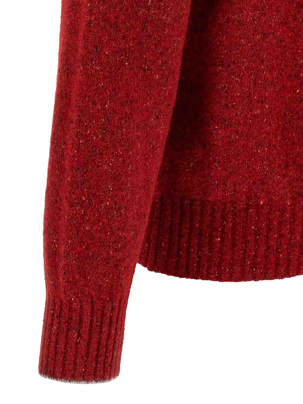 Brunello Cucinelli High Neck Sweater Sweaters And Cardigans Multicolor In Red