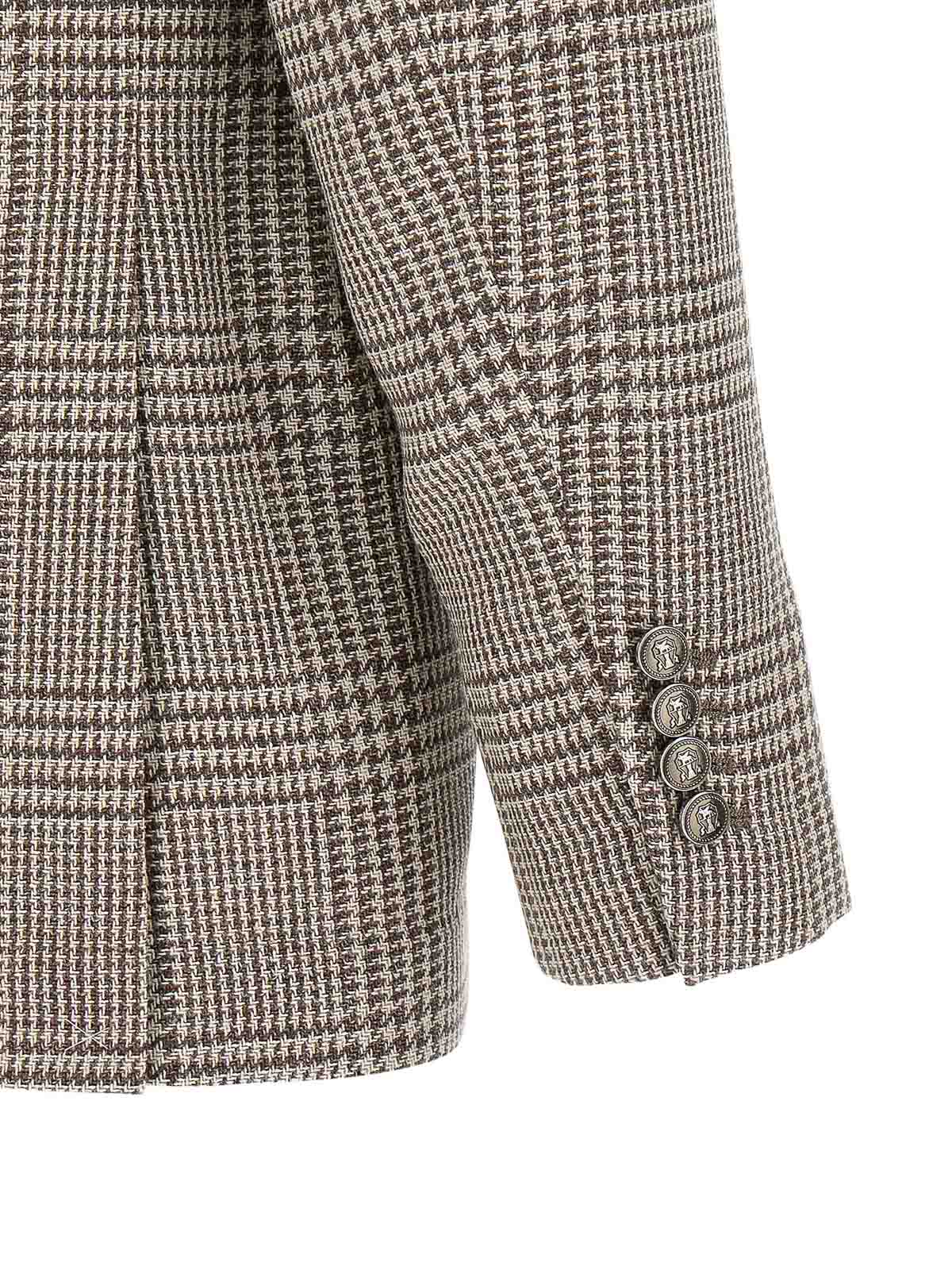 Brunello Cucinelli Houndstooth Blazer In Multi