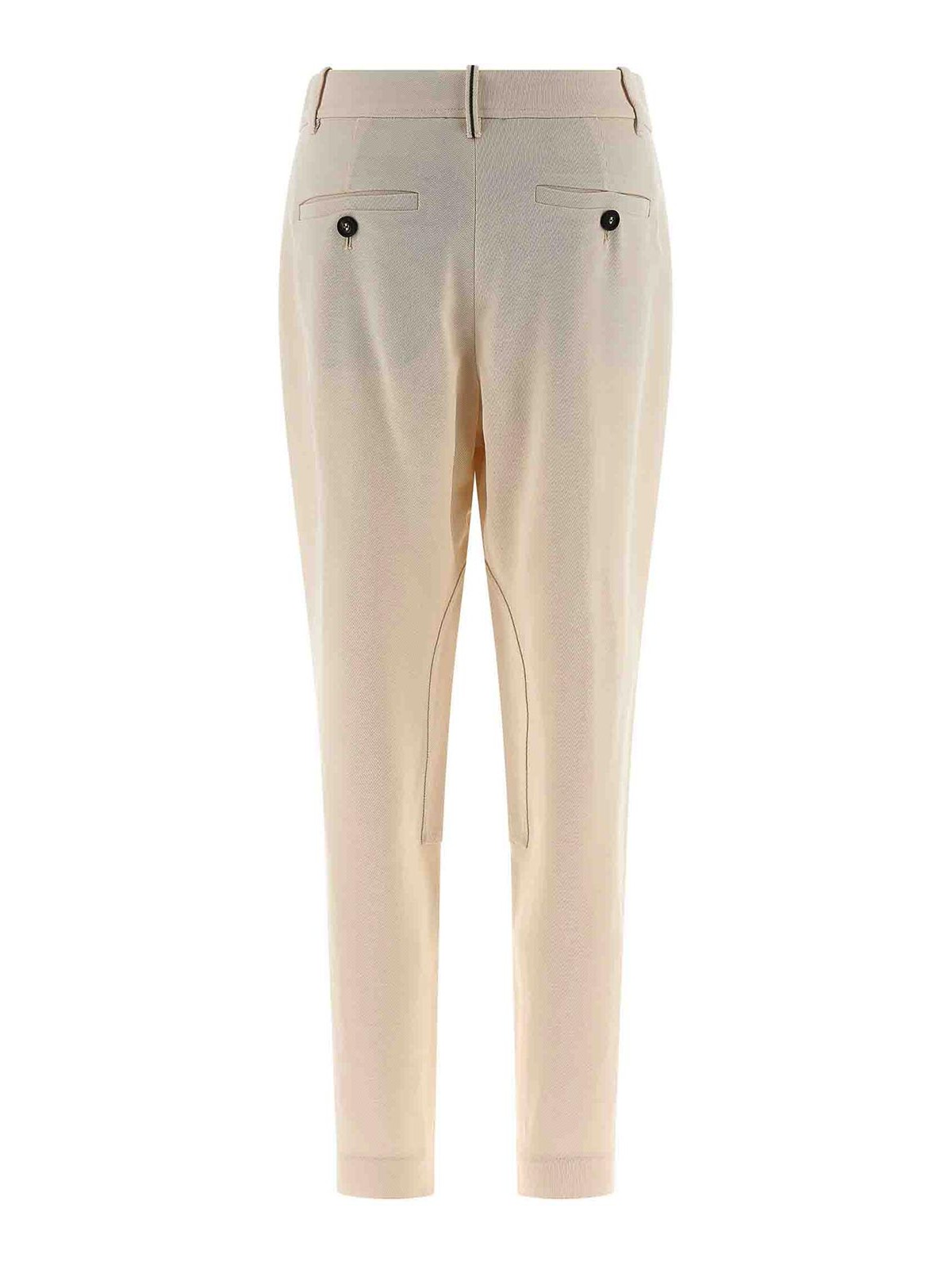 Brunello Cucinelli Equestrian Pants Beige In White