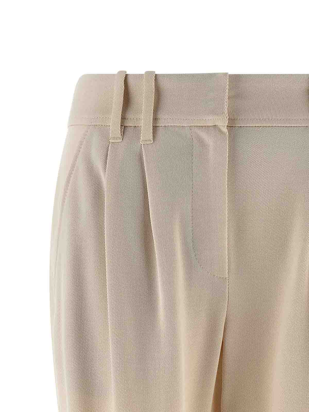 Brunello Cucinelli Equestrian Pants Beige In White