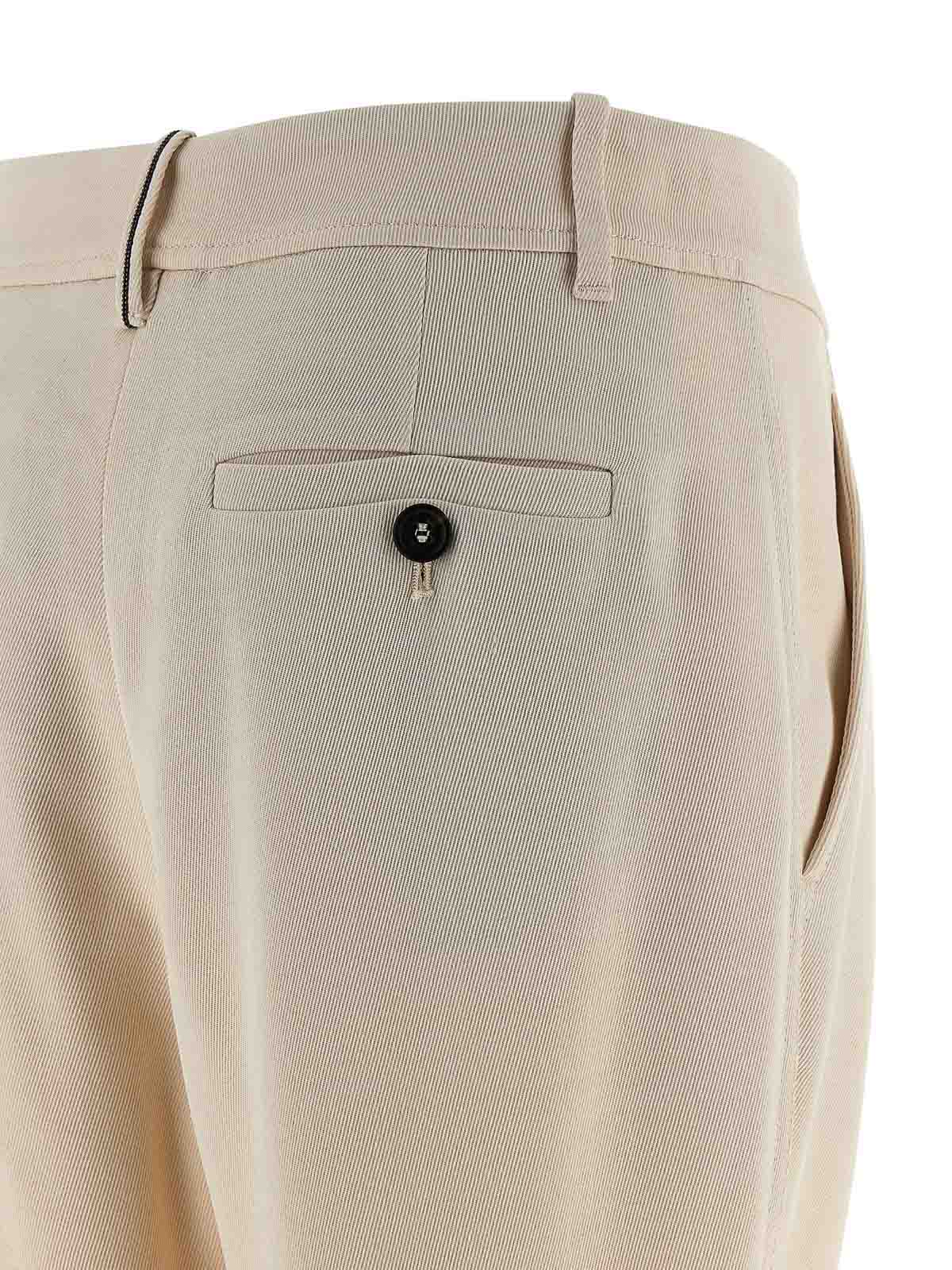 Brunello Cucinelli Equestrian Pants Beige In White
