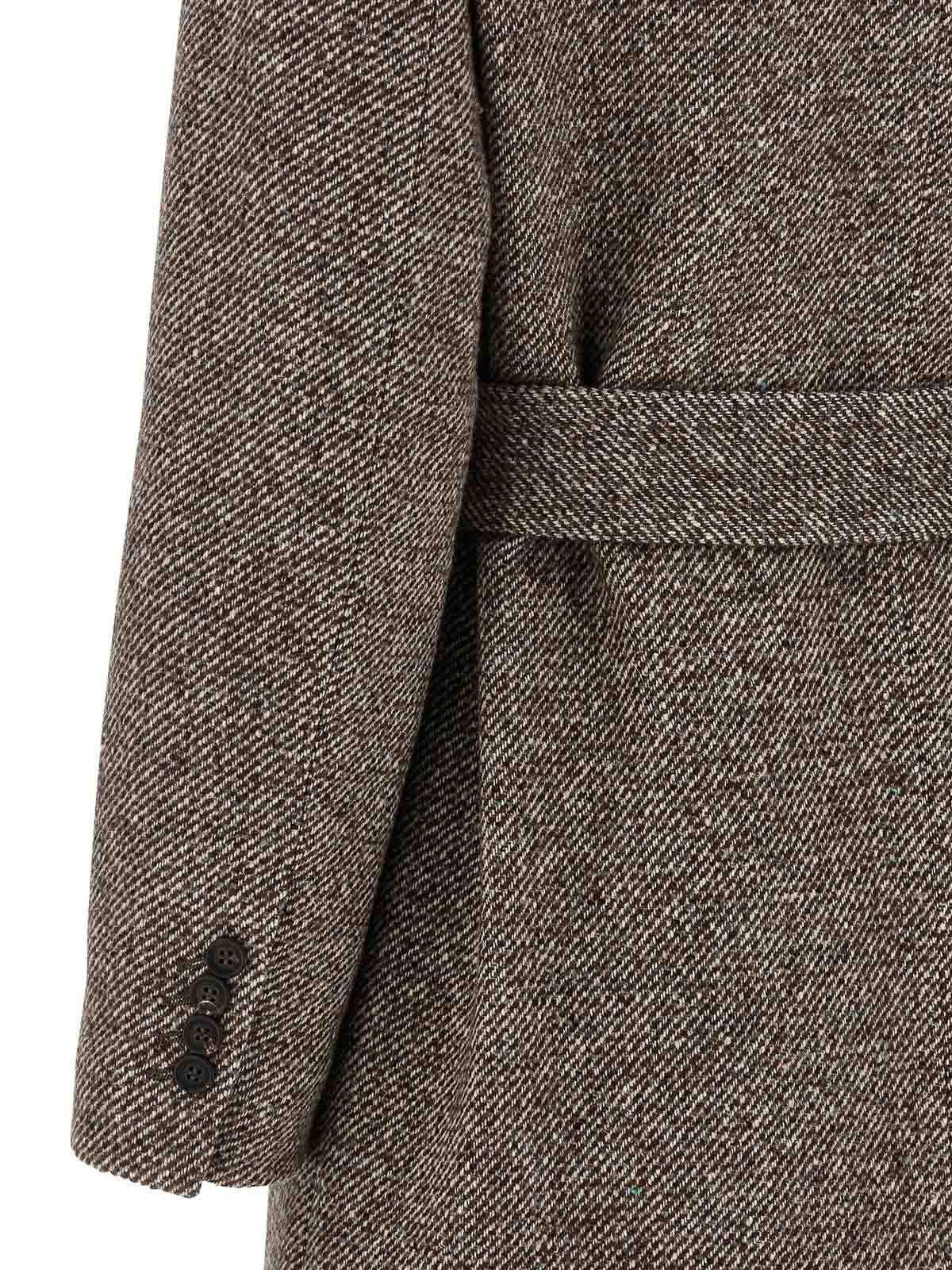 Brunello Cucinelli Single-breasted Coat In Brown