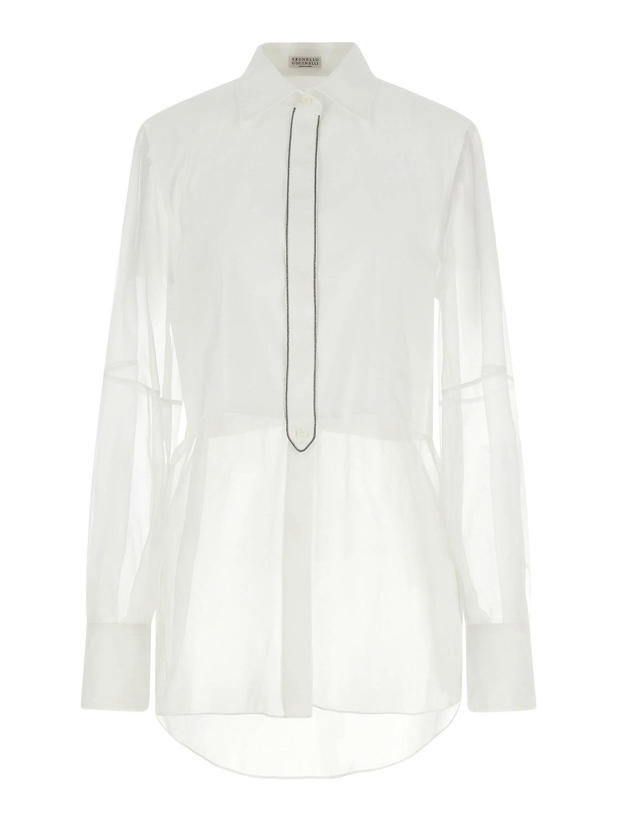 Brunello Cucinelli Layered Shirt Featuring Buttoned Cuffs In White
