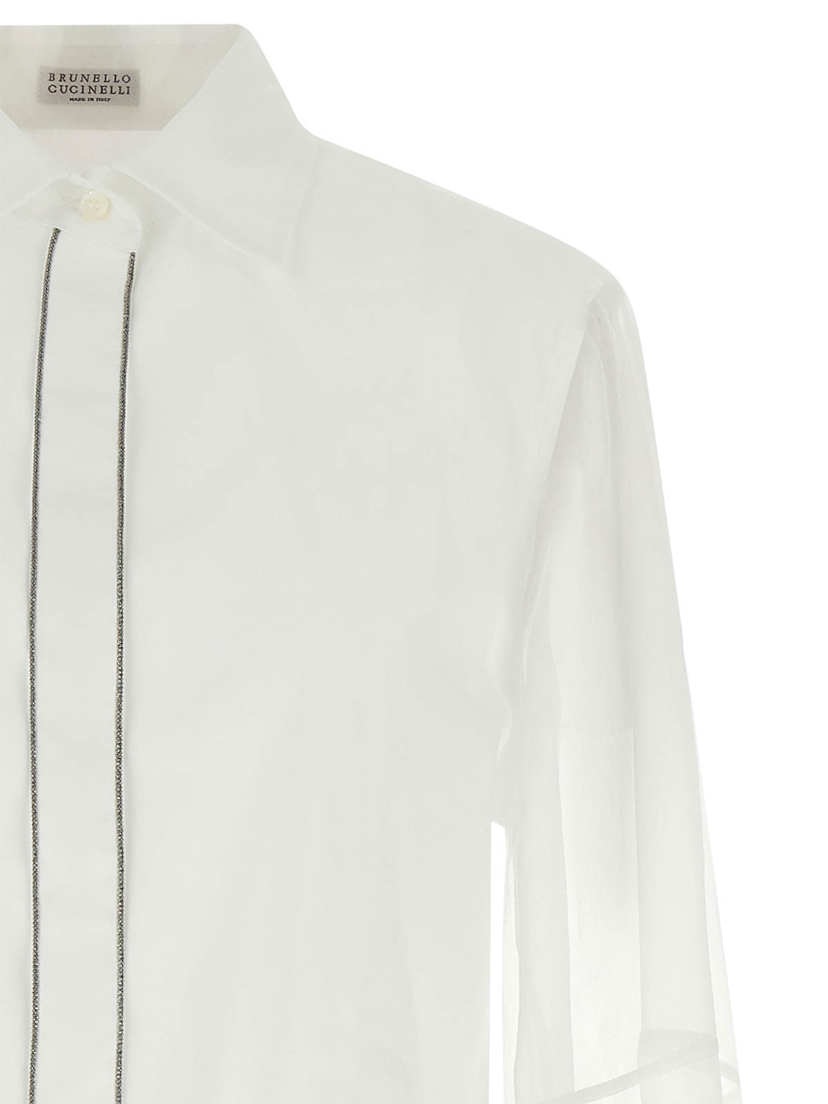 Brunello Cucinelli Layered Shirt Featuring Buttoned Cuffs In White