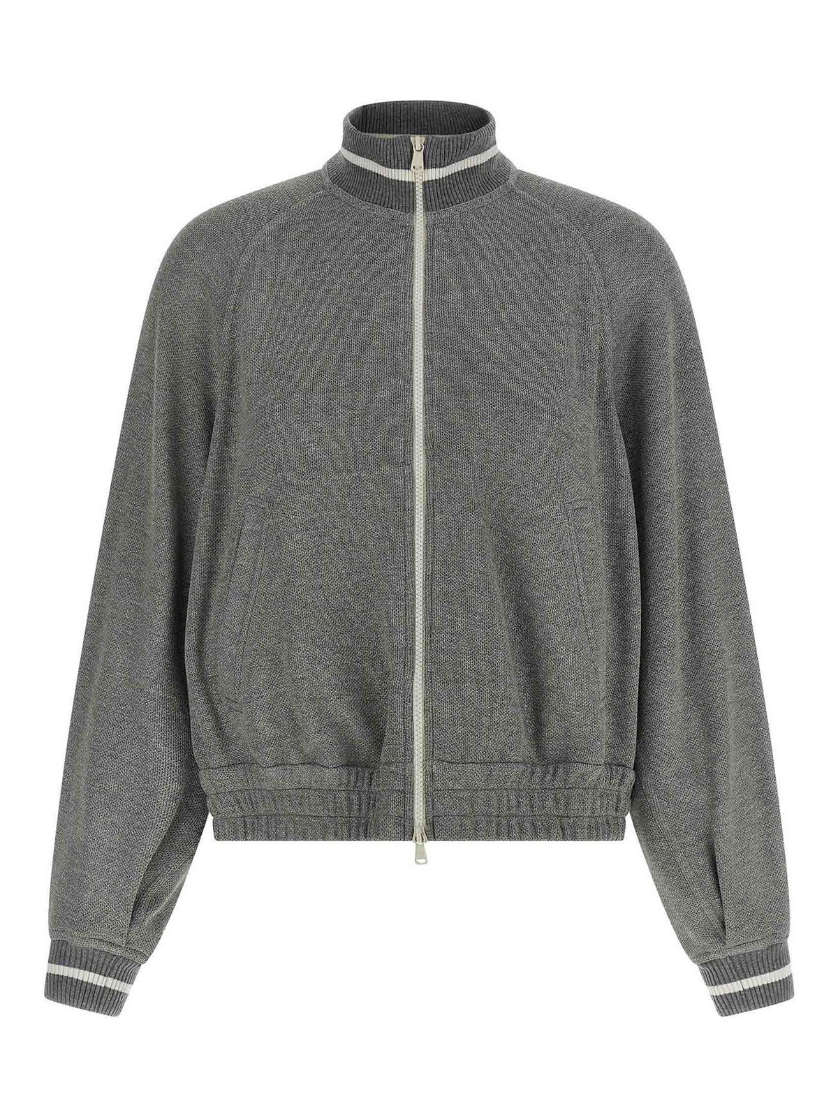 Brunello Cucinelli Sweatshirt In Silver