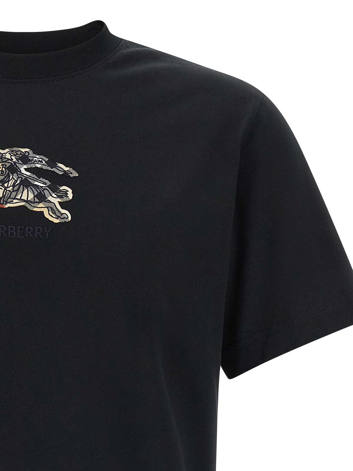 Burberry Seth Ekd Crew Neck Short Sleeve T-shirt In Black