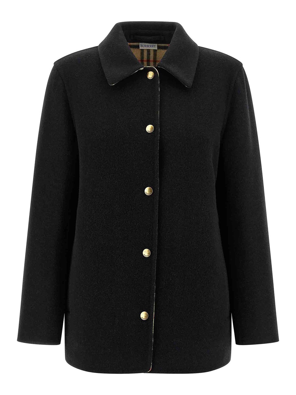 Burberry Check Lining Jacket In Black