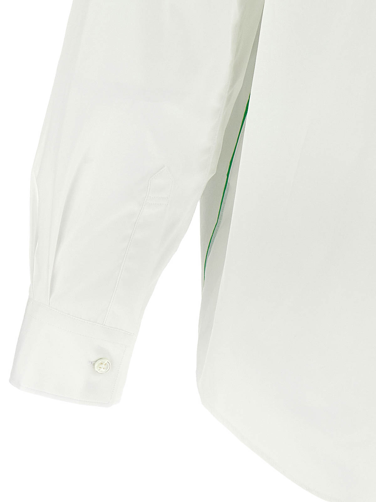 Comme Des Garçons Patterned Cotton Poplin Shirt With Contrast Details In White
