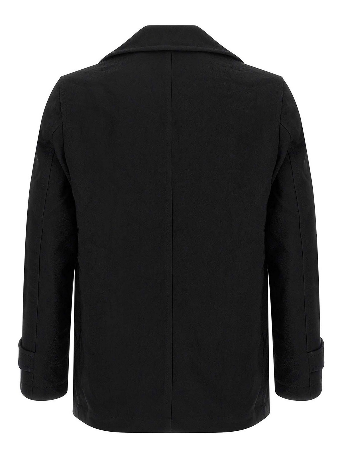 Comme Des Garçons Double-breasted Coat Featuring Notched Lapels In Black