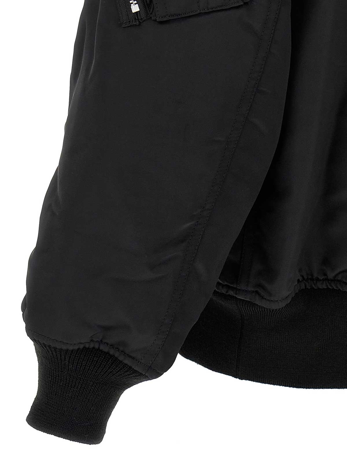 Comme Des Garcons Hommes Plus Nylon Bomber Jacket In Black