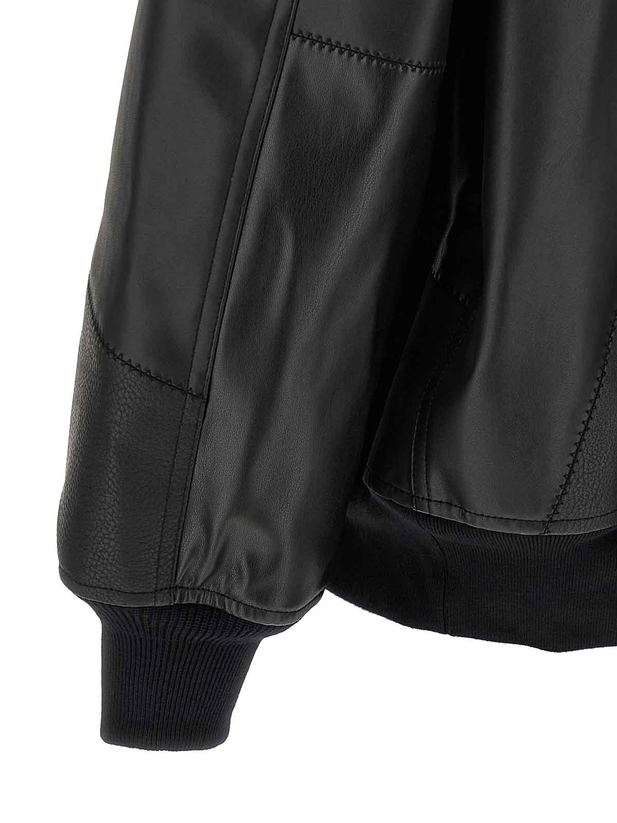 Comme Des Garcons Hommes Plus Panel Construction Bomber Jacket In Black