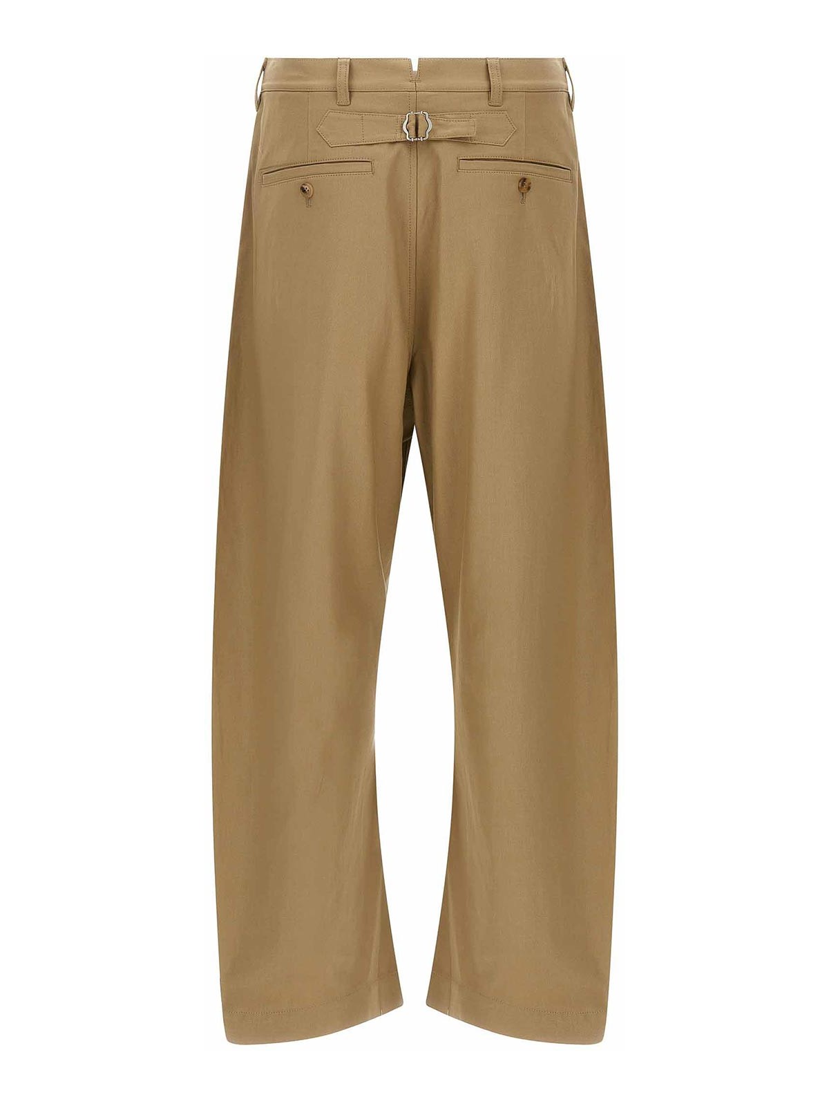 Comme Des Garcons Hommes Plus Curved Leg Pants In Brown