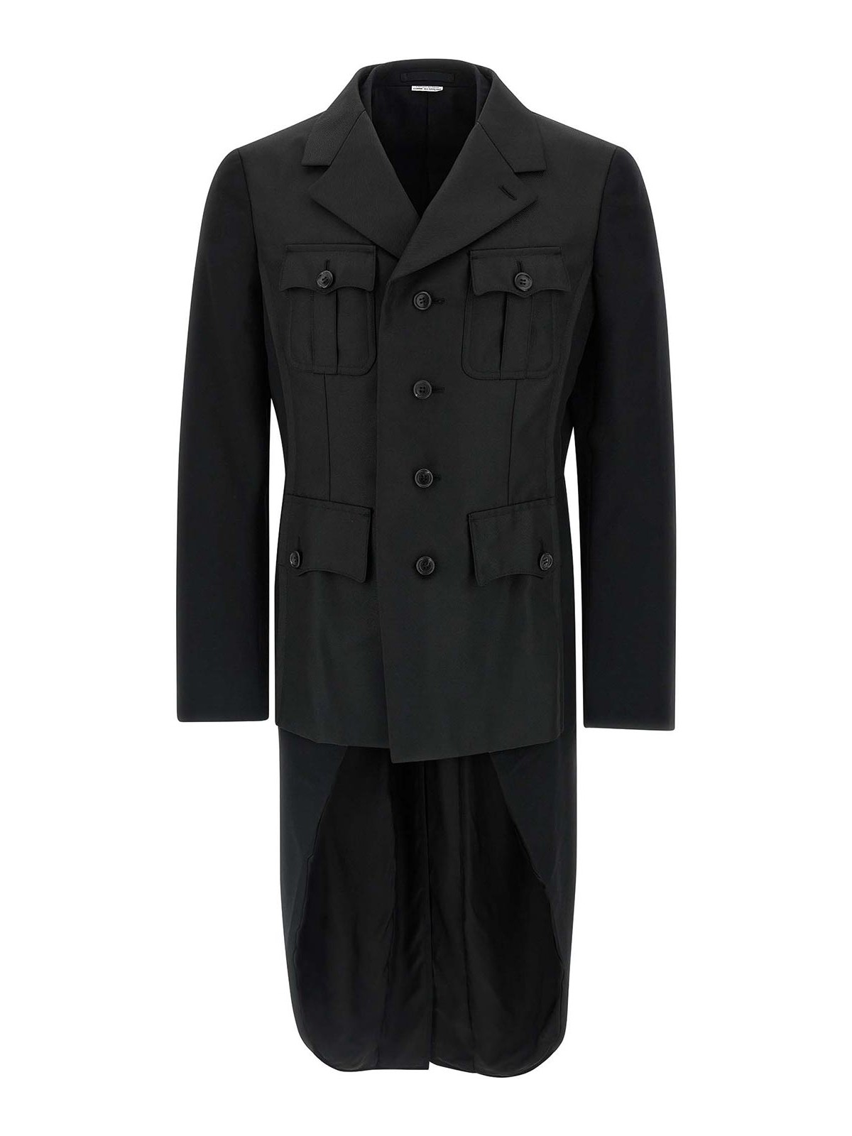 Comme Des Garcons Hommes Plus Double Layer Blazer Jacket In Black