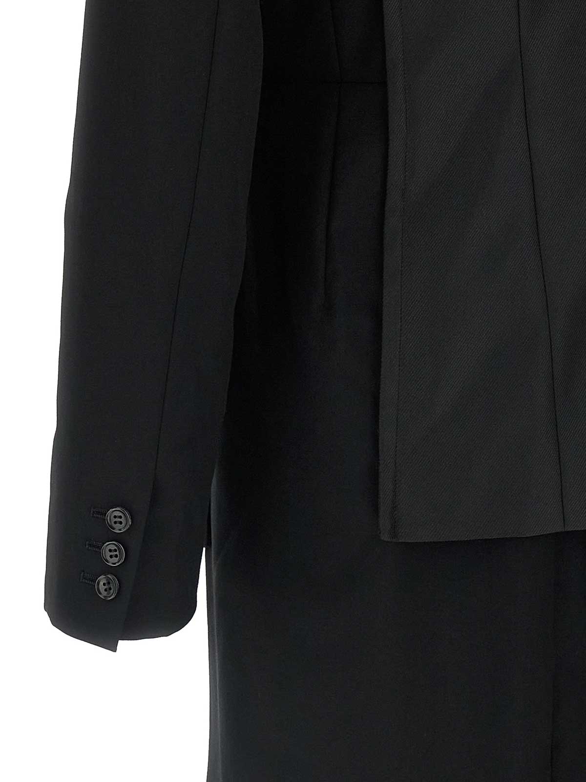Comme Des Garcons Hommes Plus Double Layer Blazer Jacket In Black