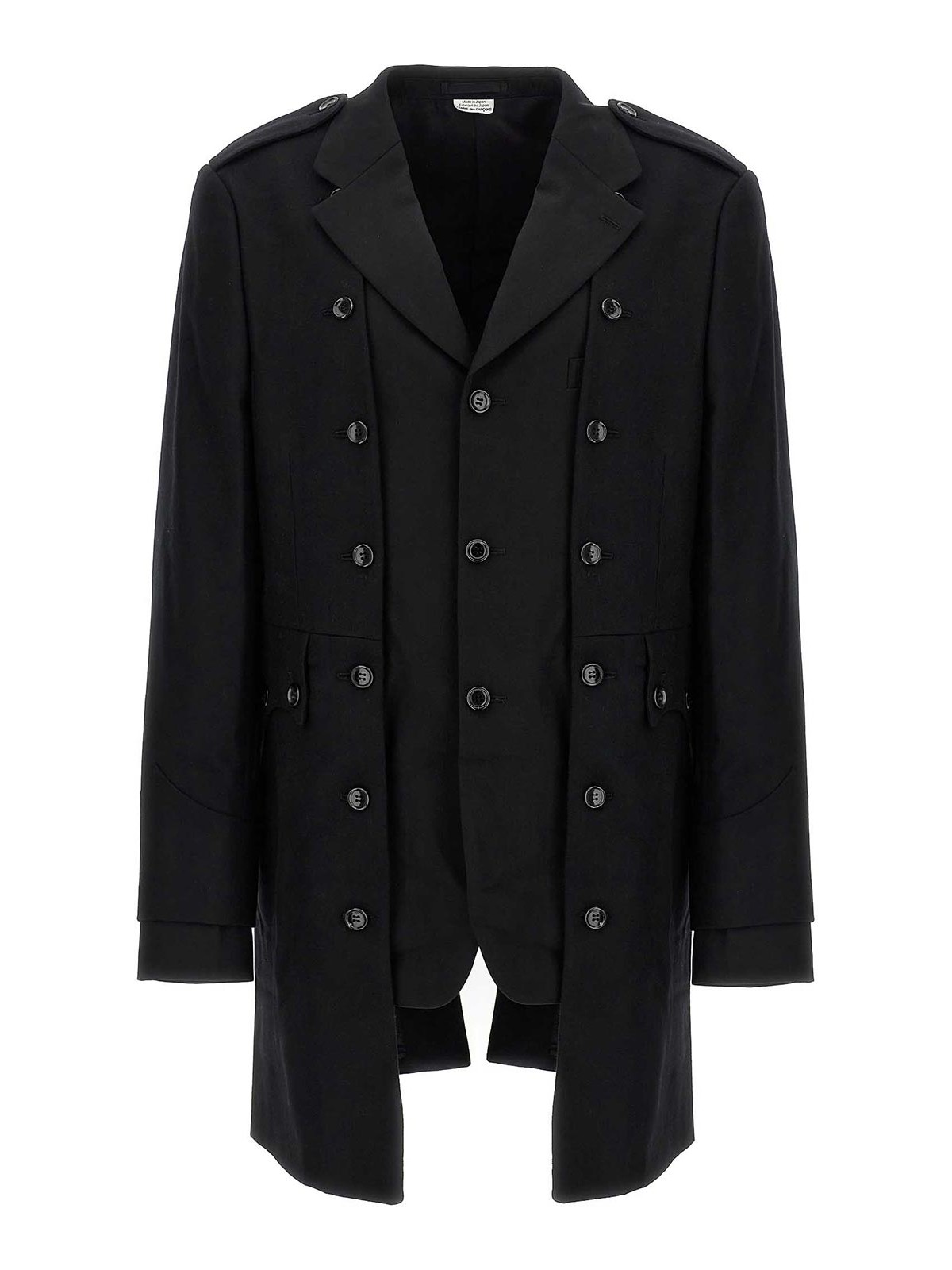 Comme Des Garcons Hommes Plus Double Layer Blazer Coat In Animal Print
