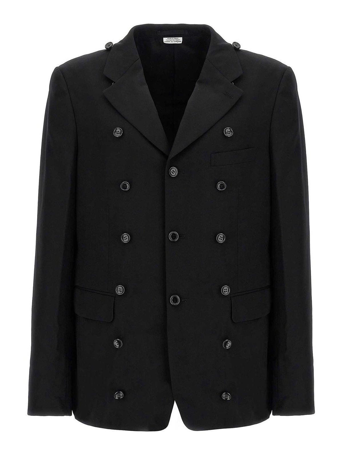 Comme Des Garcons Hommes Plus Double Layer Blazer Coat In Animal Print