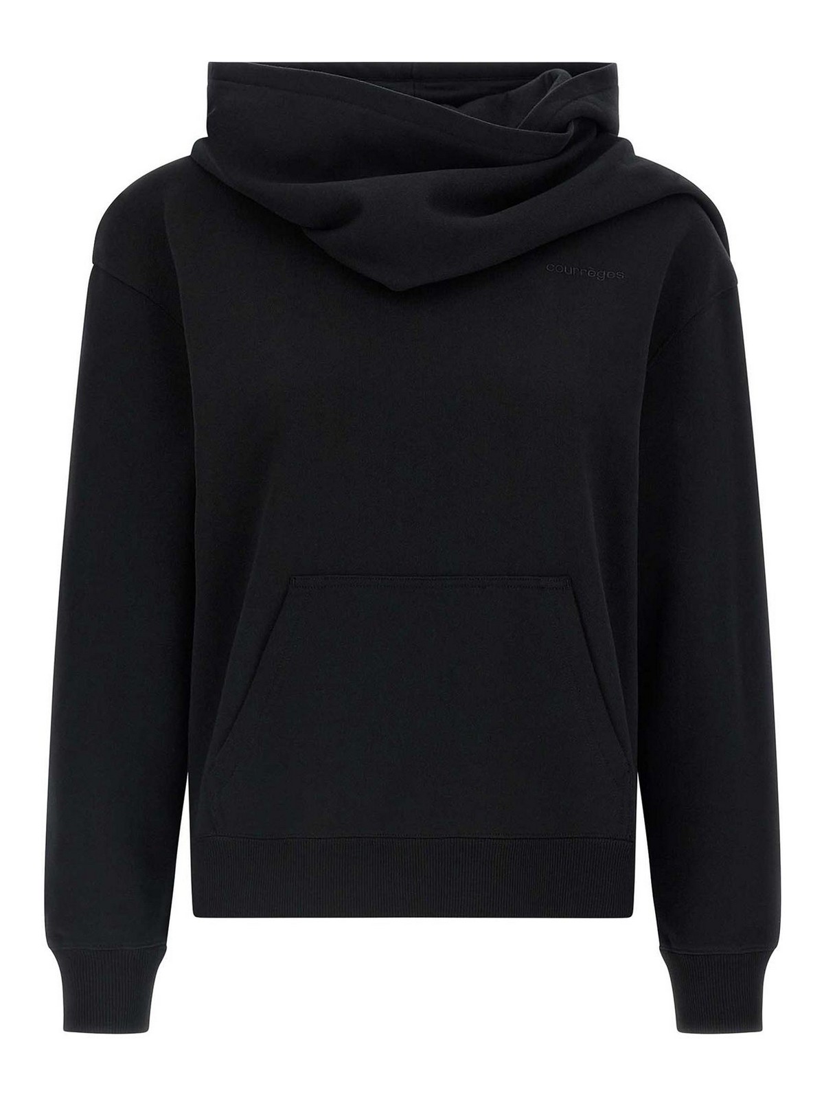 Courrèges Courreges Women Hoodie And Scarf In Black