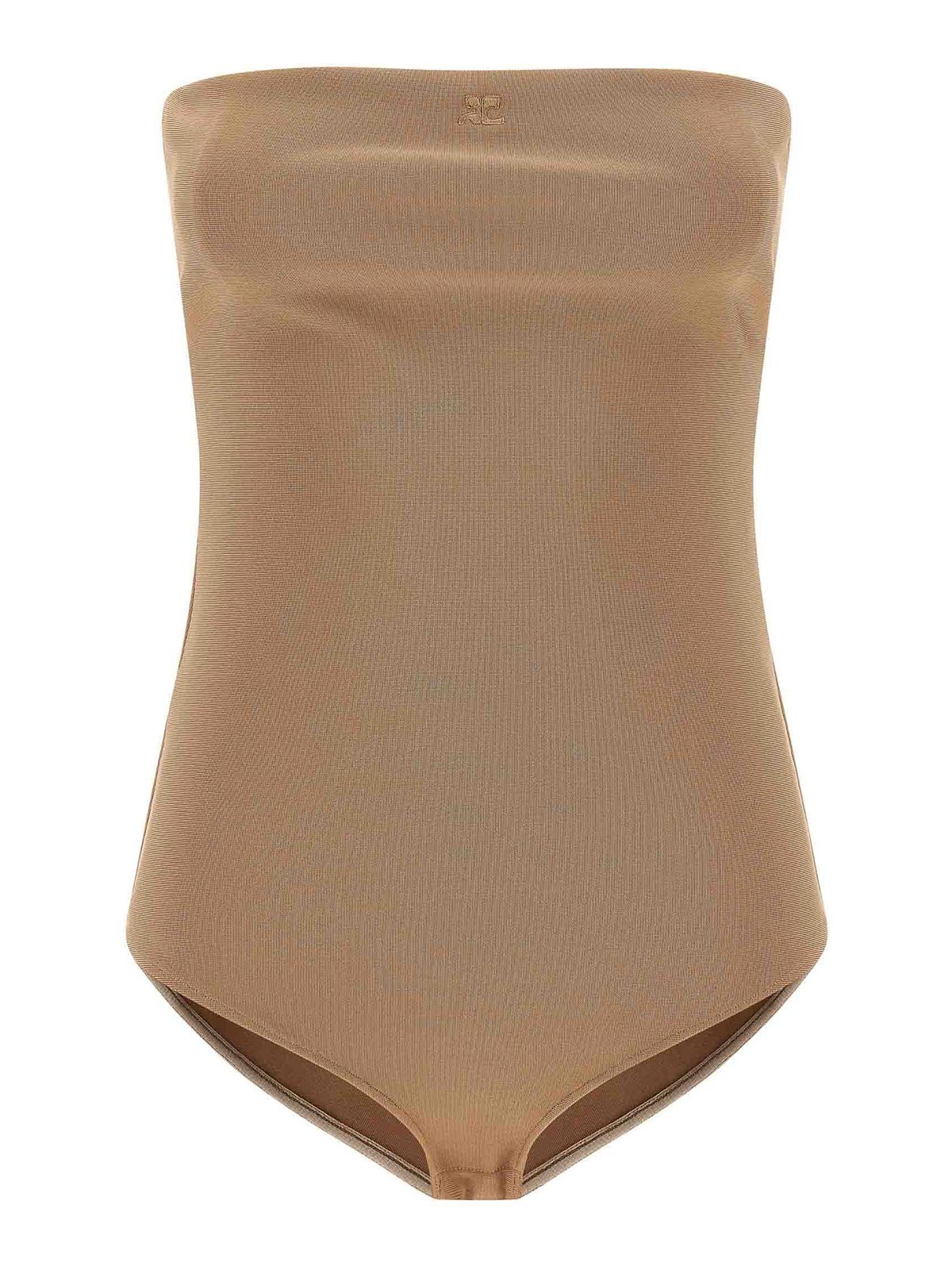 Courrèges Courreges Women Lingerie Bustier Bodysuit In Brown